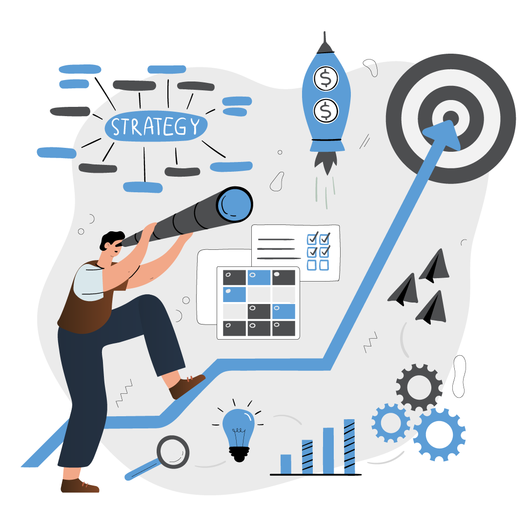digital marketing strategies for business concept image
