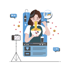social media marketing in food business banner