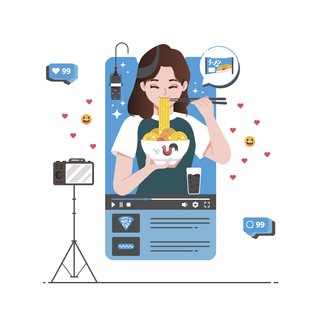 social media marketing in food business banner
